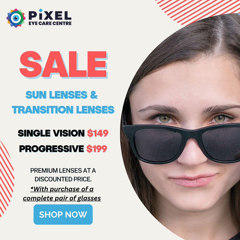 Discount price on sun and transition lenses